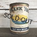 Vintage Thank You Brand Cut Wax Beans Can (J956) 