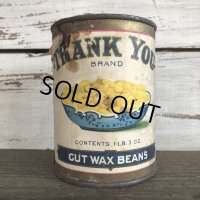 Vintage Thank You Brand Cut Wax Beans Can (J956) 
