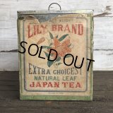 Vintage Lily Brand Japan Tea Store Display Can (J958) 