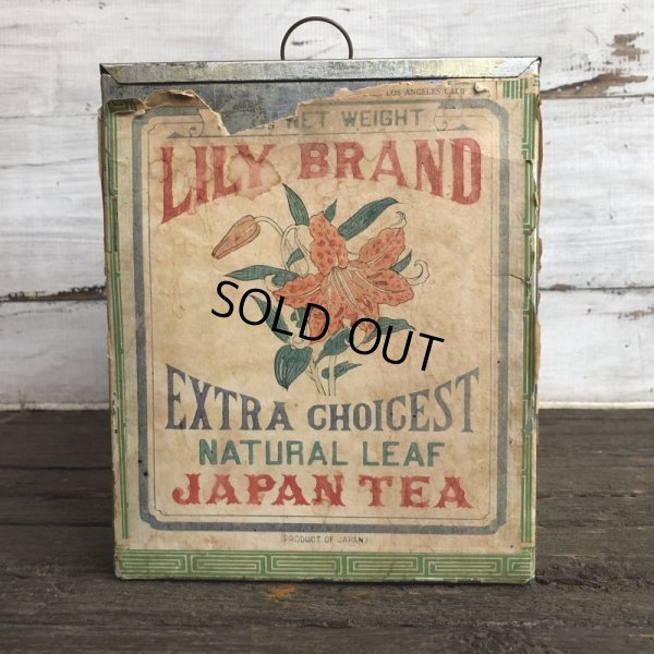 画像1: Vintage Lily Brand Japan Tea Store Display Can (J958) 