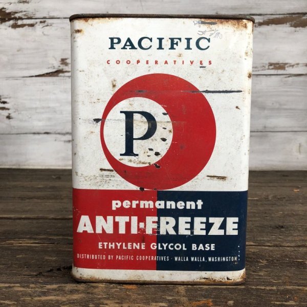 画像1: Vintage Oil Can Pacific Antifreeze One U.S. Gallon (J950) 