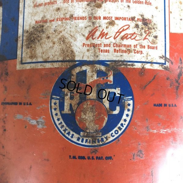 画像9: Vintage Oil Can TEXAS REFINERY CORP (J954) 