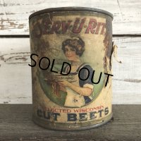 Vintage Serv U Rite Cut Beets Can (J957) 