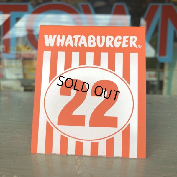 画像1: Whataburger Stores Ordering Table Tent #22 (J962) 