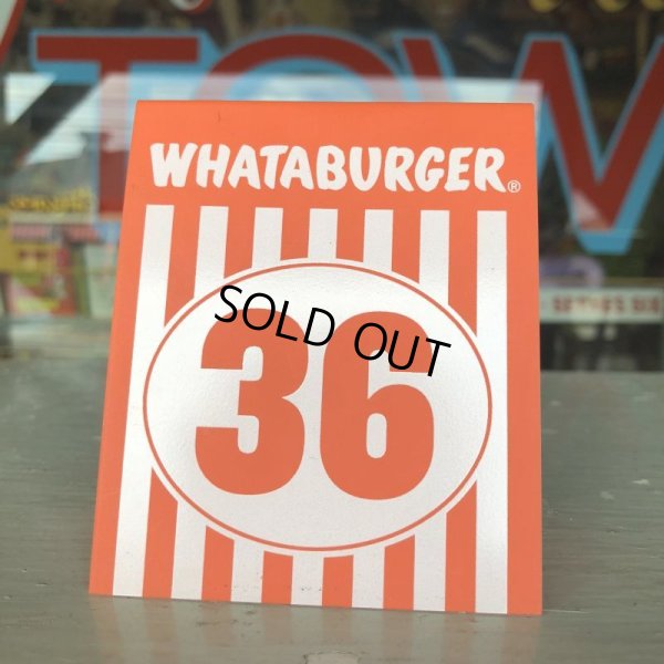 画像1: Whataburger Stores Ordering Table Tent #36 (J966) 