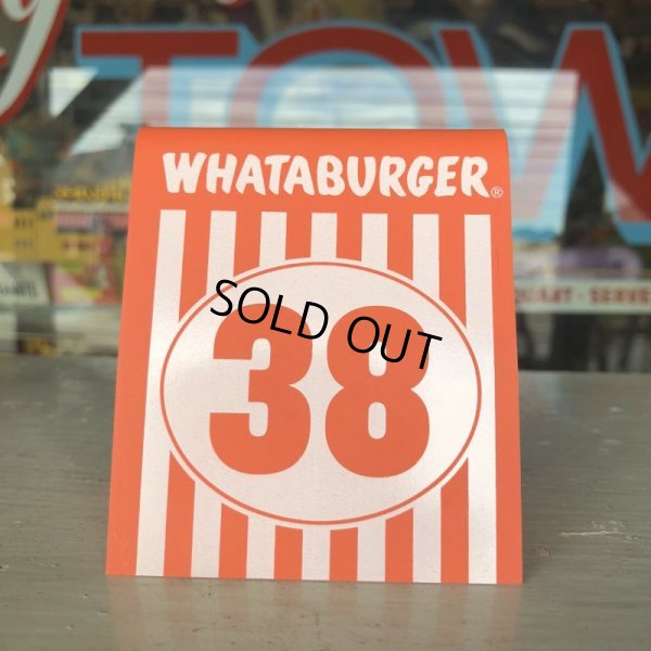 画像1: Whataburger Stores Ordering Table Tent #38 (J967) 