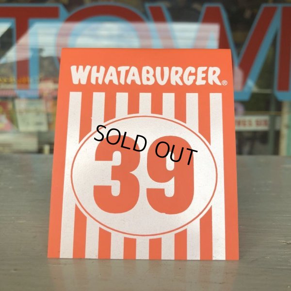 画像1: Whataburger Stores Ordering Table Tent #39 (J965) 