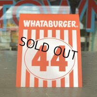 Whataburger Stores Ordering Table Tent #44 (J963) 