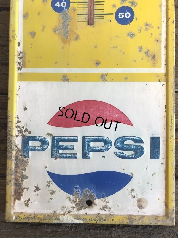 画像6: 60s Vintage Pepsi Thermometer Sign SAY PEPSI PLEASE (J969)