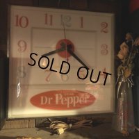 Vintage Dr Pepper Lighted Sign Pam Clock (J971)