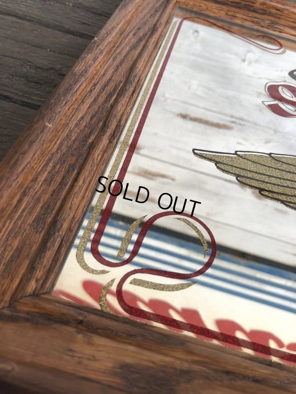 画像3: Vintage ARROW SCHNAPPS Pub BAR Wooden Mirror (J975)
