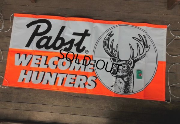 画像2: NOS Welcome Hunters Pabst Brewing Banner Sign (J983)