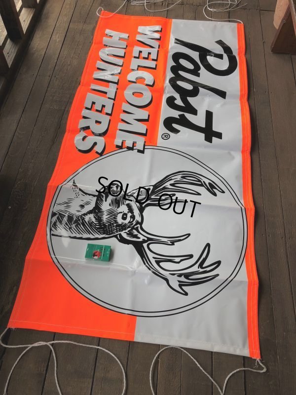 画像3: NOS Welcome Hunters Pabst Brewing Banner Sign (J983)