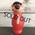 Vintage Yogi Bear Plastic Doll Red 18cm (S003)