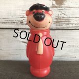 Vintage Yogi Bear Plastic Doll Red 18cm (S003)