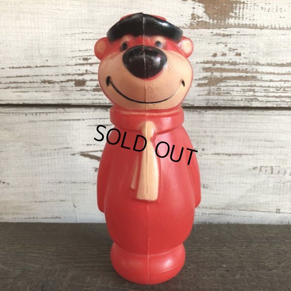 画像1: Vintage Yogi Bear Plastic Doll Red 18cm (S003)