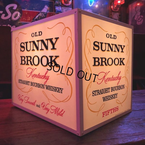 画像1: Vintage Old Sunny Brook Whiskey Lighted BAR Sign (S016)