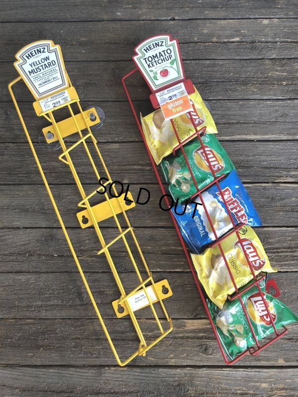 画像7: Vintage Heinz Store Display Metal Shelf Rack Yellow Mustard (S020)
