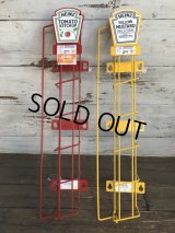 Vintage Heinz Store Display Metal Shelf Rack Yellow Mustard (S020)