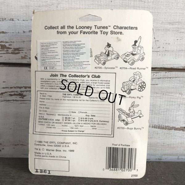 画像6: 80s Vintage ERTL Bugs Bunny Die Cast Car Airplane (S026)