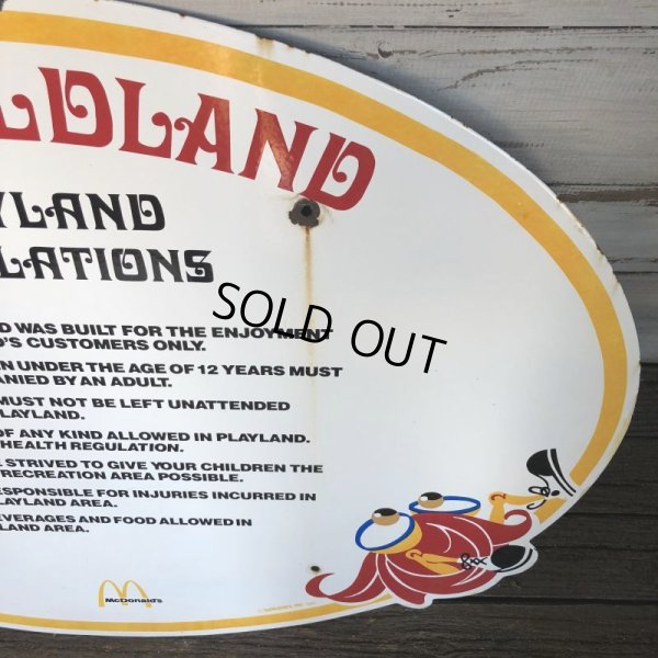 画像6: 80s Vintage McDonalds Playland Regulations sign (S027)
