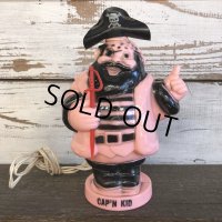 50s Vintage CAP'N KID Plastic Bank Lamp (S038)