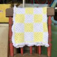 画像2: Vintage U.S.A Baby Knit Blanket Rug 64x64 cm (S074)  (2)