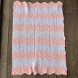 画像4: Vintage U.S.A Baby Knit Blanket Rug 72x62 cm (S072)  (4)