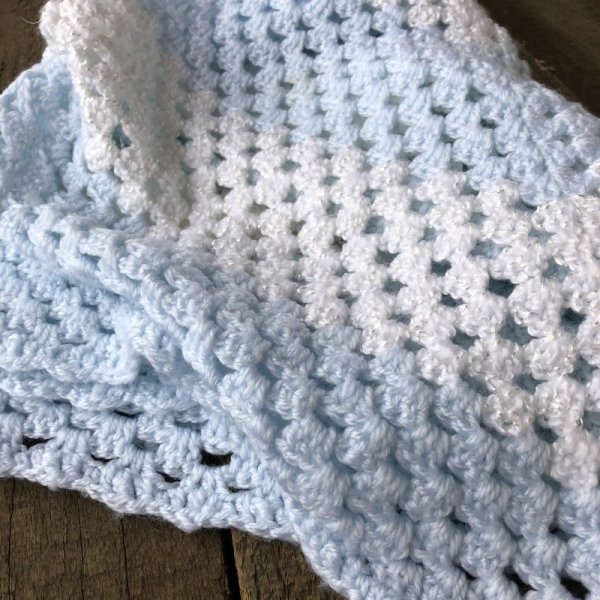 画像3: Vintage U.S.A Baby Knit Blanket Rug 100x90 cm (S071) 