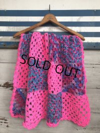 Vintage U.S.A Knit Blanket Rug 98x76 cm (S081) 