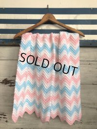 Vintage U.S.A Baby Knit Blanket Rug 73x98 cm (S073) 