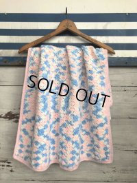 Vintage U.S.A Baby Knit Blanket Rug 90x70 cm (S078) 