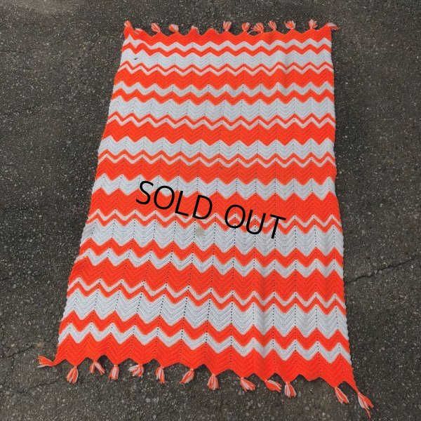 画像3: Vintage U.S.A Knit Blanket Rug 190x135 cm (S068) 