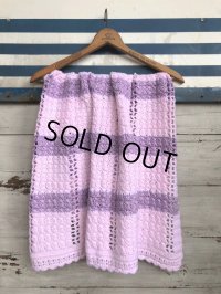 Vintage U.S.A Baby Knit Blanket Rug 100x85 cm (S079) 