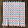 画像5: Vintage U.S.A Baby Knit Blanket Rug 73x98 cm (S073)  (5)