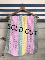 Vintage U.S.A Knit Blanket Rug 140ｘ47 cm (S070) 