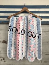 Vintage U.S.A Baby Knit Blanket Rug 70x80 cm (S080) 