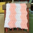 画像2: Vintage U.S.A Baby Knit Blanket Rug 72x62 cm (S072)  (2)
