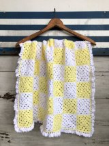 Vintage U.S.A Baby Knit Blanket Rug 64x64 cm (S074) 