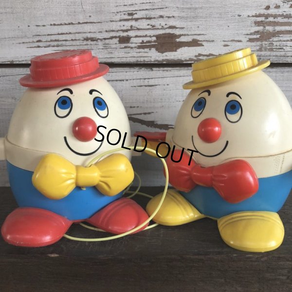 画像7: Vintage Fisher Price Humpty Dumpty Pull Toy Yellow (S102)