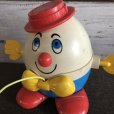 画像6: Vintage Fisher Price Humpty Dumpty Pull Toy Red (S103)