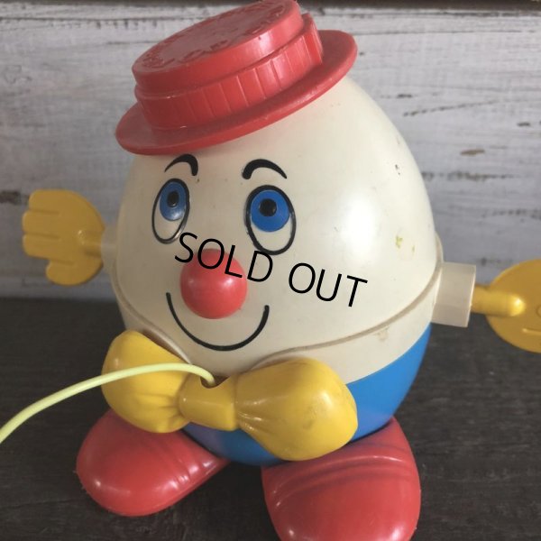 画像6: Vintage Fisher Price Humpty Dumpty Pull Toy Red (S103)