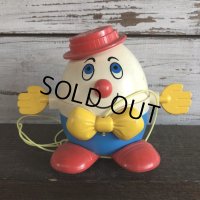 Vintage Fisher Price Humpty Dumpty Pull Toy Red (S103)