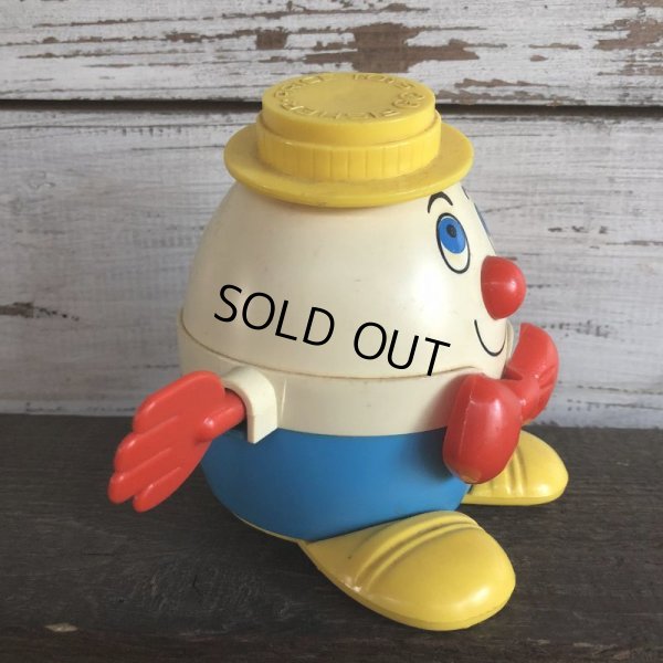 画像2: Vintage Fisher Price Humpty Dumpty Pull Toy Yellow (S102)