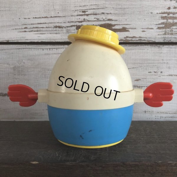 画像3: Vintage Fisher Price Humpty Dumpty Pull Toy Yellow (S102)
