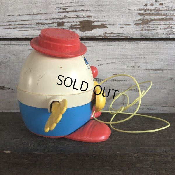画像2: Vintage Fisher Price Humpty Dumpty Pull Toy Red (S103)