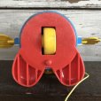 画像7: Vintage Fisher Price Humpty Dumpty Pull Toy Red (S103)