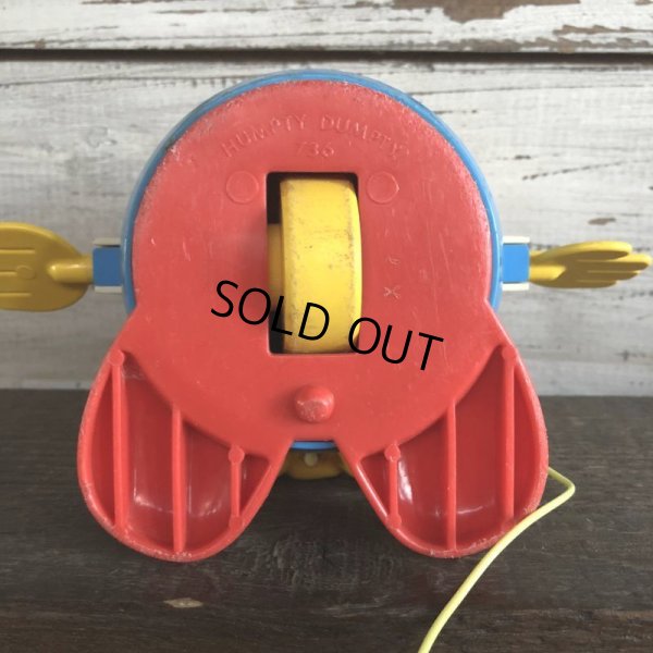 画像7: Vintage Fisher Price Humpty Dumpty Pull Toy Red (S103)