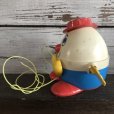 画像4: Vintage Fisher Price Humpty Dumpty Pull Toy Red (S103)