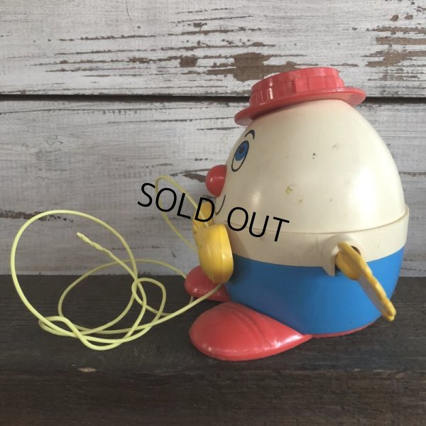 画像4: Vintage Fisher Price Humpty Dumpty Pull Toy Red (S103)